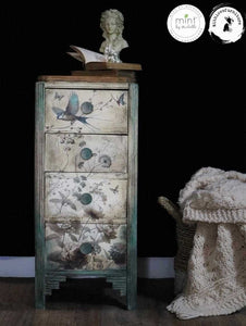 Carta di decoupage pallida blossom di menta