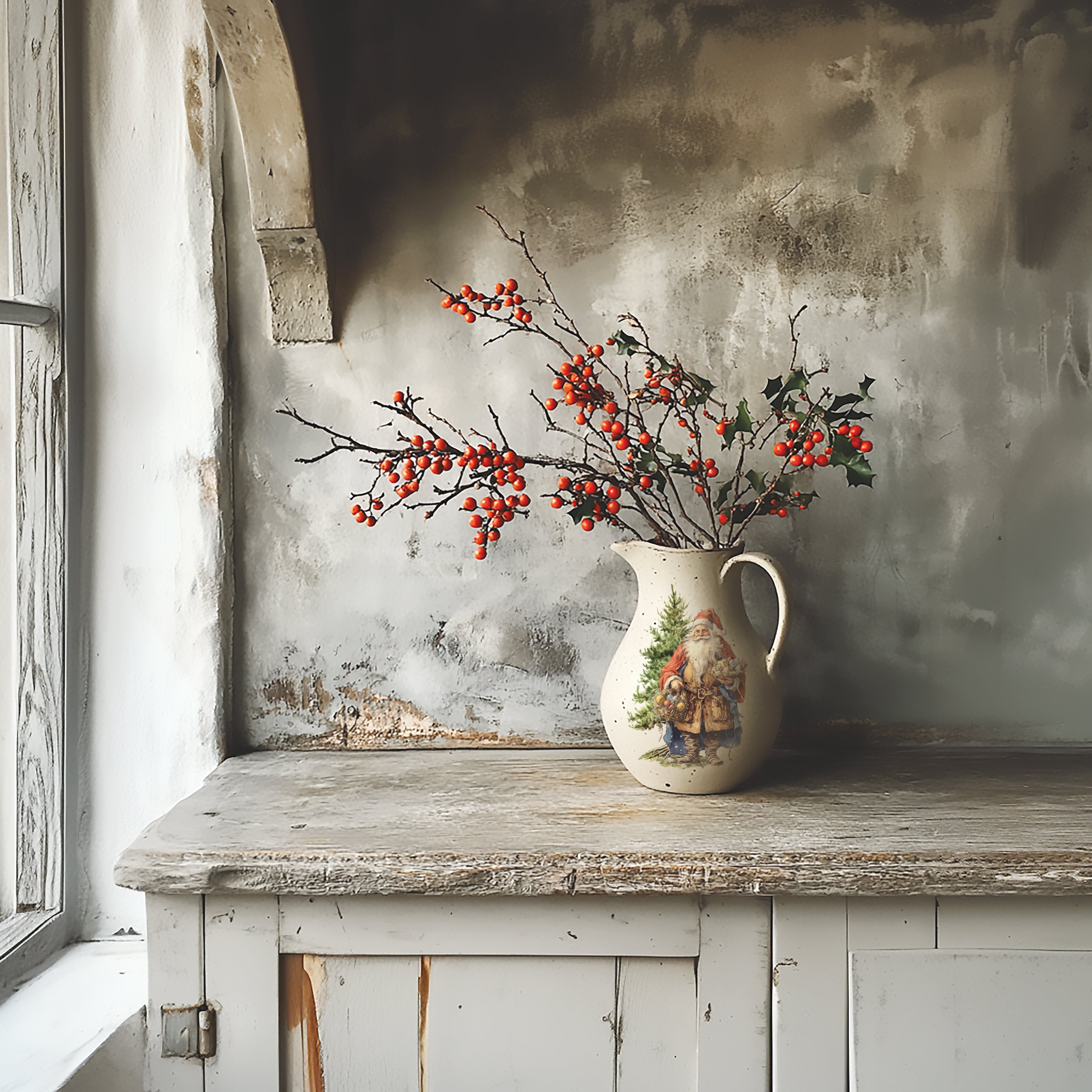 Santa's Hollow Transfer by Iron orchid Designs IOD Christmas 2025  LIMITED EDITION