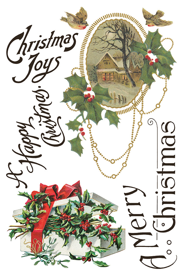 Christmas Joy Transfer by Iron orchid Designs IOD Christmas 2025  LIMITED EDITION