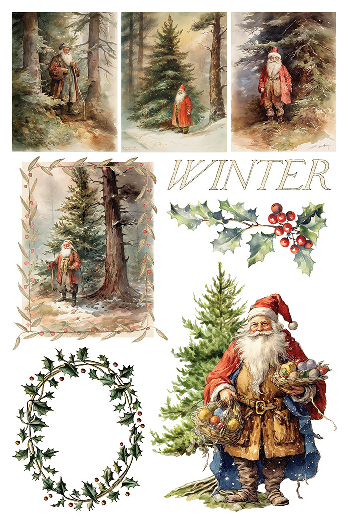 Santa's Hollow Transfer by Iron orchid Designs IOD Christmas 2025  LIMITED EDITION