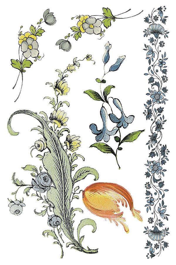 Transfert de fleurs de conte de fées par Iron Orchid Designs IOD