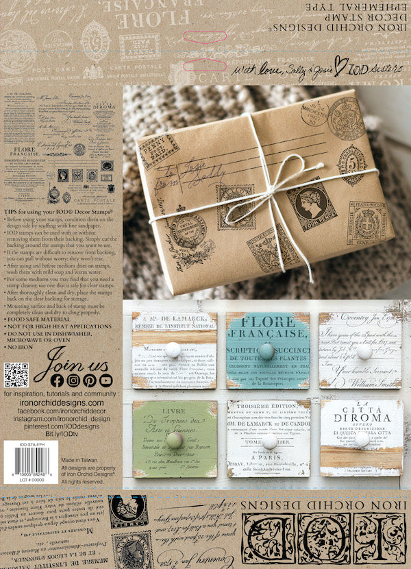 Ephemeral Type Stamp by Iron Orchid Designs IOD