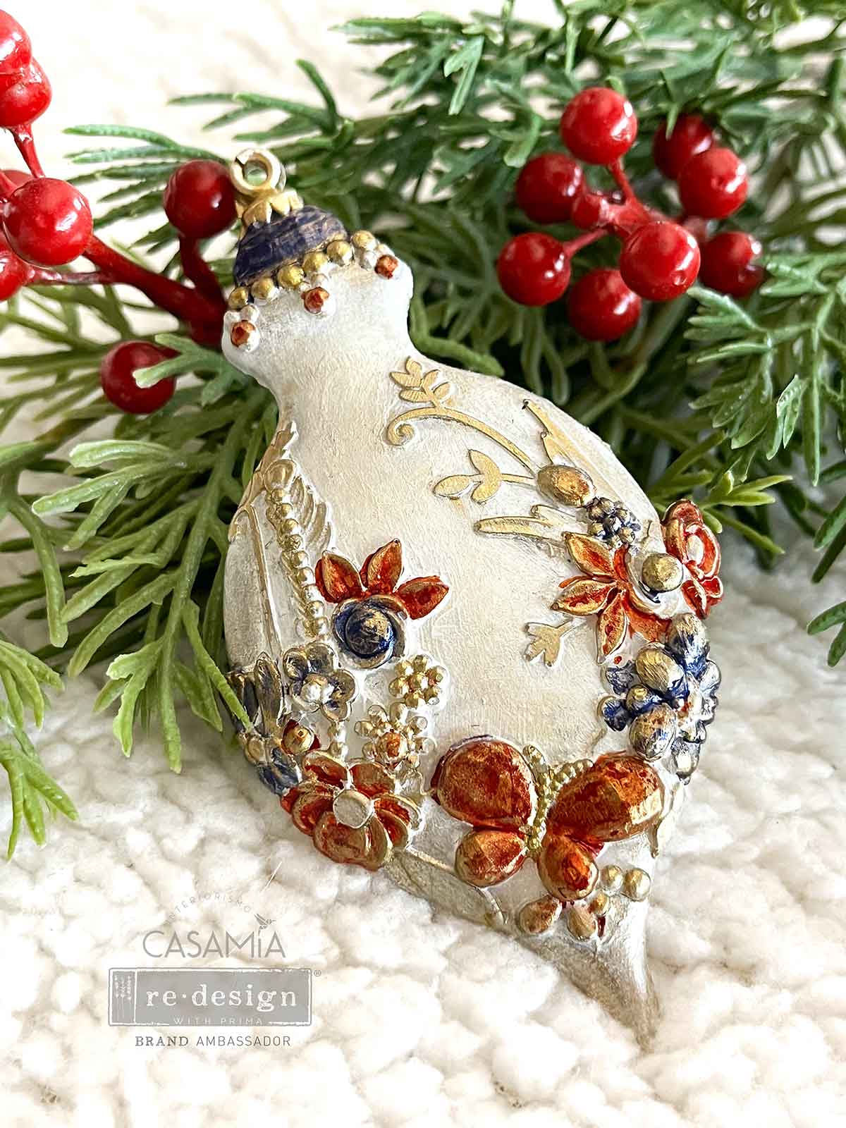 Shimmering Holiday Ornaments Mould by Redesign with Prima