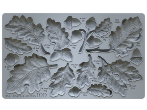 Oak Leaves and Acorns IOD Décor Mould Summer 2024 Iron Orchid Designs