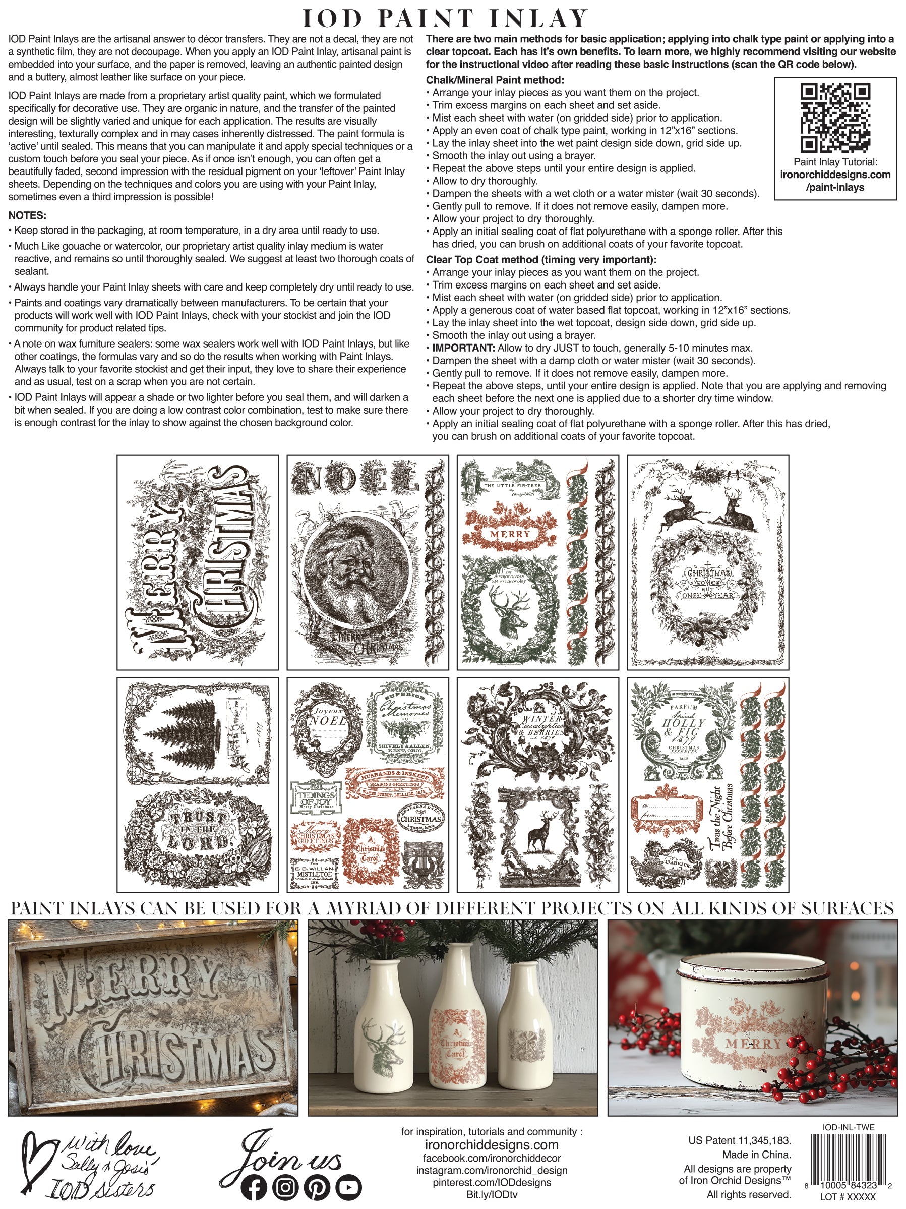 Twelfth Night Paint Inlay by Iron Orchid Designs Christmas 2025  LIMITED EDITION