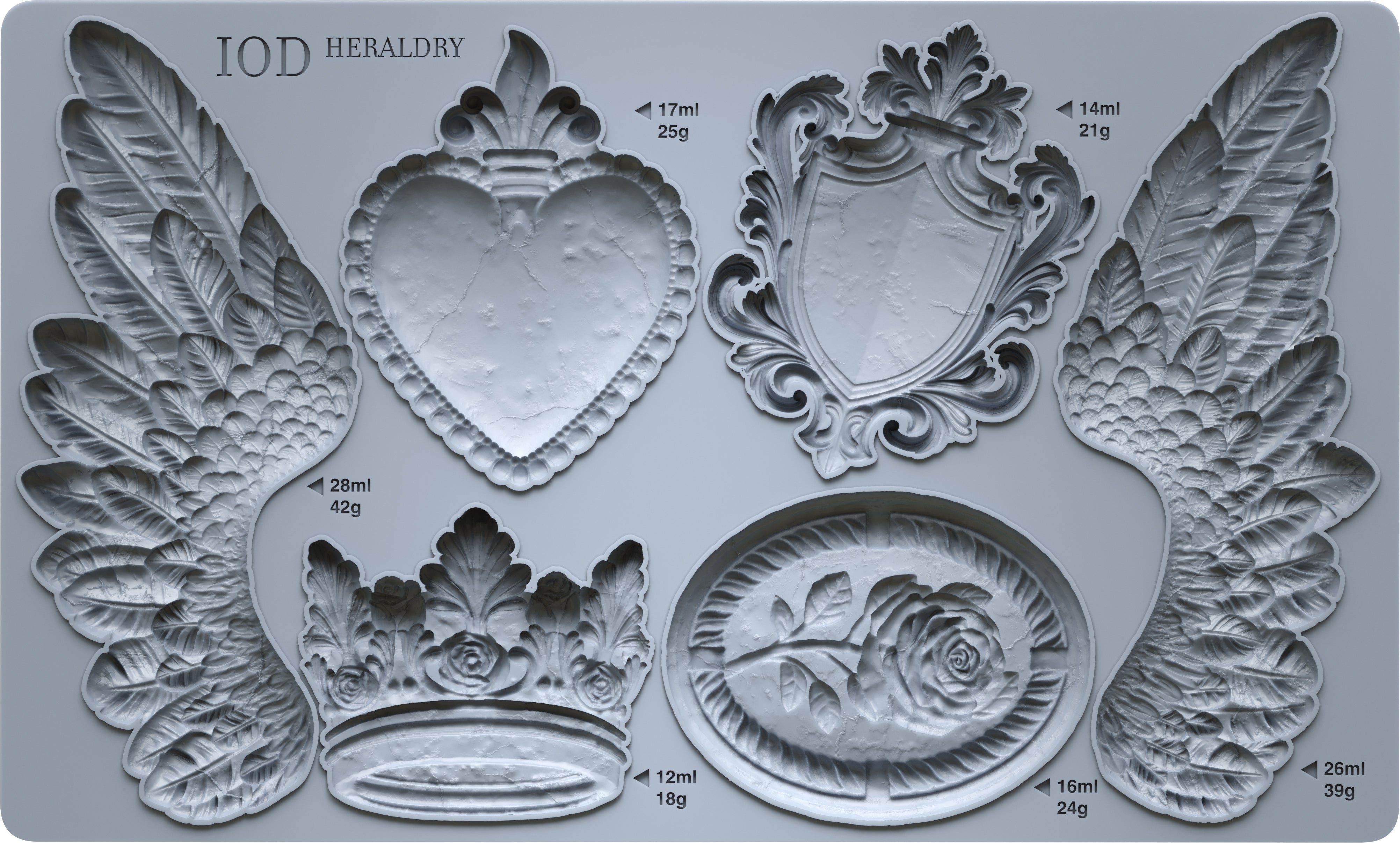 Heraldry Decor Mold by Iron Orchid Designs IOD Summer 2025 Launch