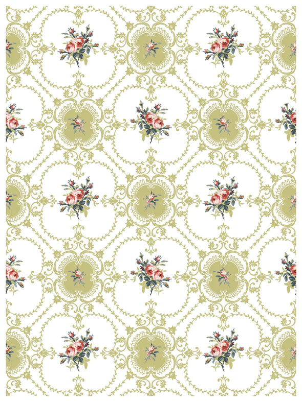 Lattice Rose Paint Inlay by Iron Orchid Designs IOD