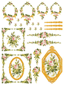 Petite Fleur Pink Paint Inlay by Iron Orchid Designs IOD