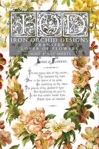 Amante de flores transferido por designs de orquídea de ferro iod