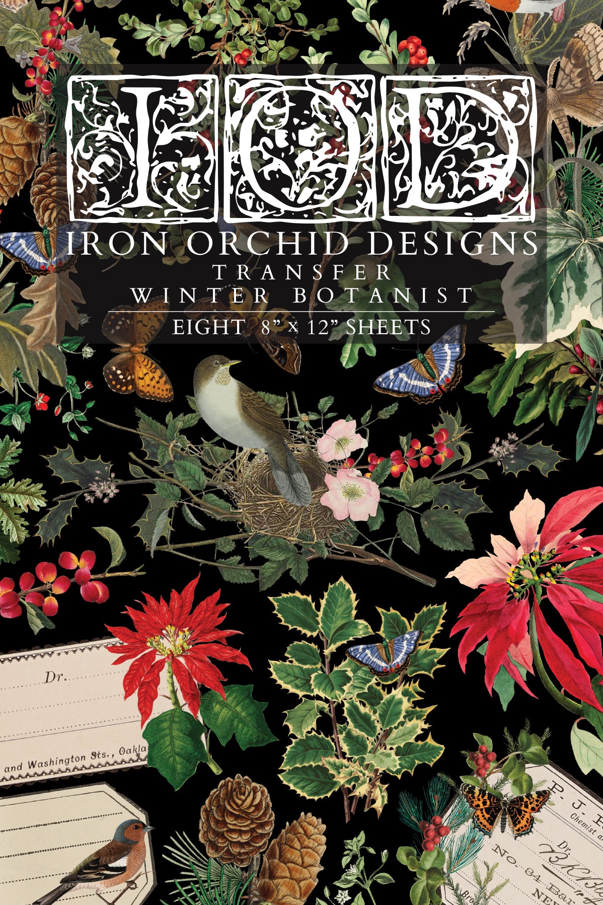 Trasferimento botanico invernale da Iron Orchid Designs Iod Christmas 2025 Limited Edition