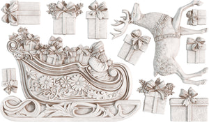 Babbo Natale's Sleigh Decor - M stampo di Iron Orchid Designs Iod Christmas 2024