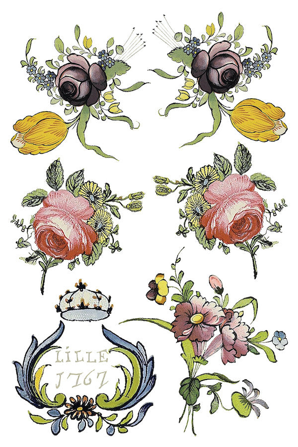 Fairytale Florals Transfer by Iron Orchid Designs IOD