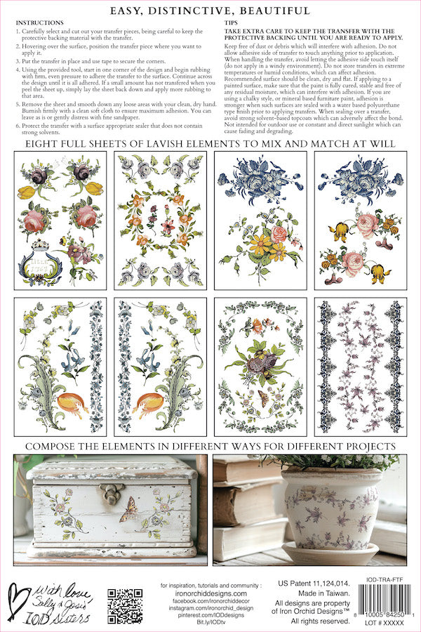 Florals Florals Transfer da Iron Orchid Designs iod