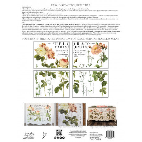 Flora Pariensis Transfert par Iron Orchid Designs IOD