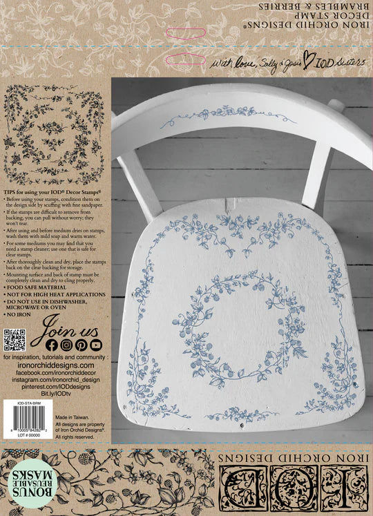 Brambles & Berries Stamp by Iron Orchid Designs IOD SPRING 2025