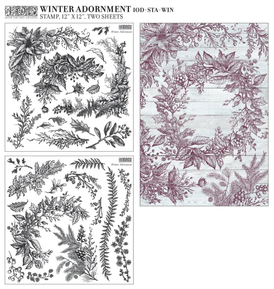 Adorno de inverno - Selo de decoração da Iron Orchid Designs IOD Edição limitada