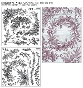 Ornement d'hiver - Tampon décoratif par Iron Orchid Designs IOD Édition Limitée