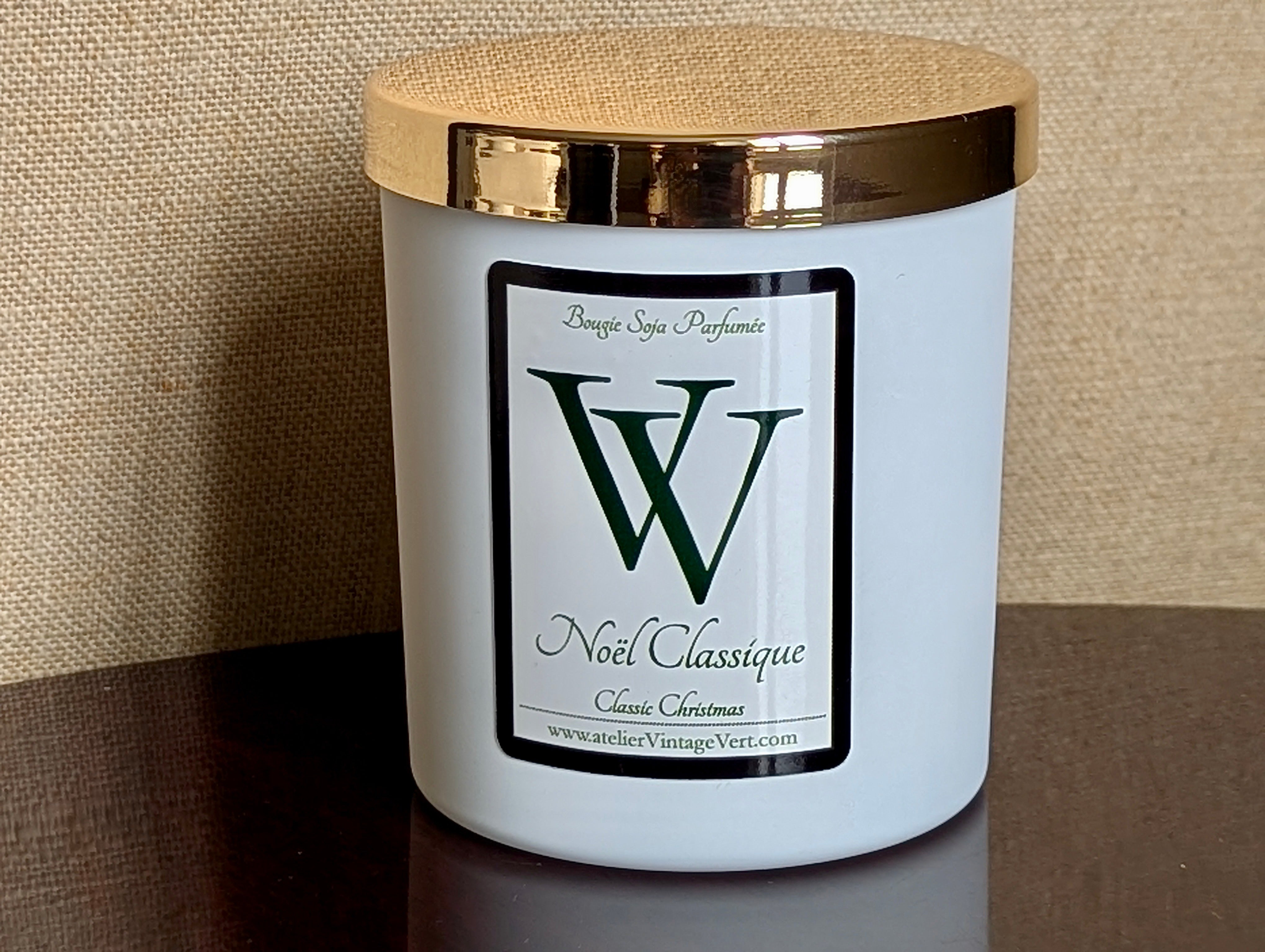 Bougie de soja de Noël classique