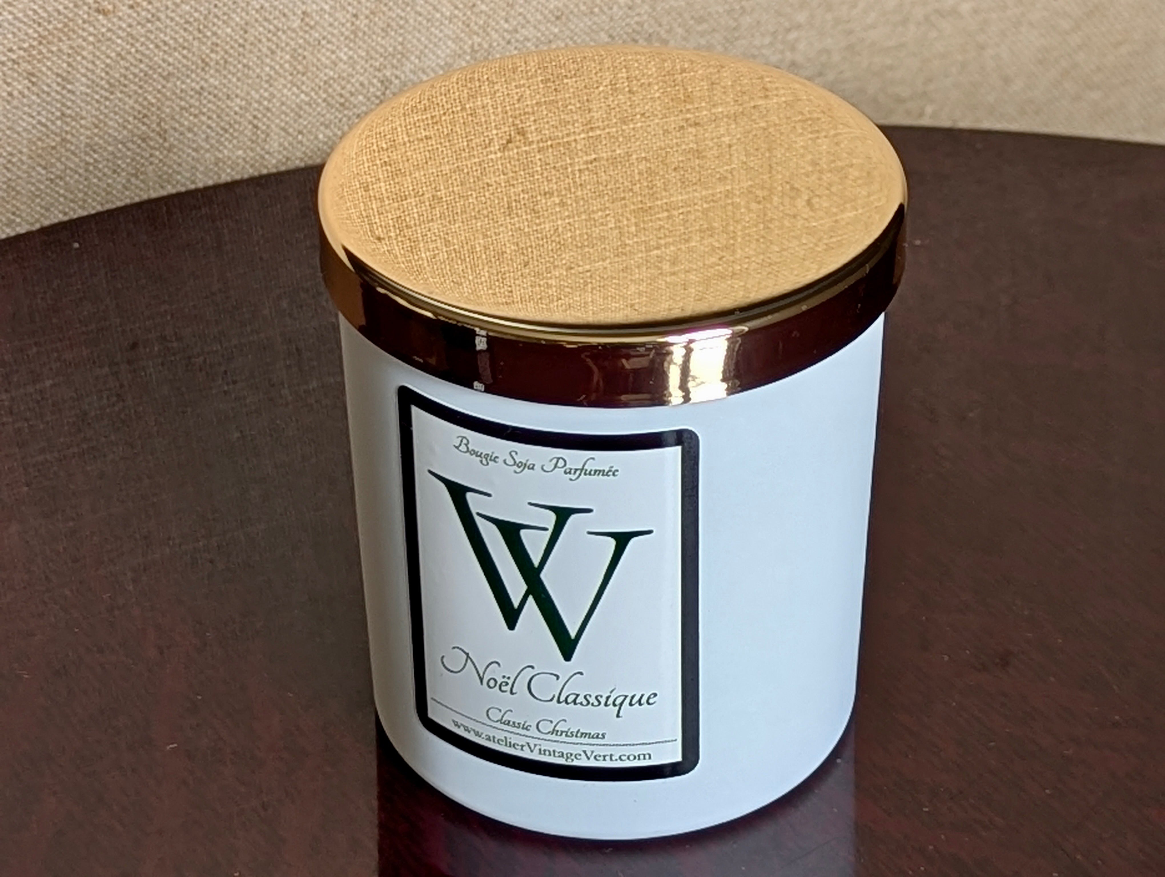 Bougie de soja de Noël classique