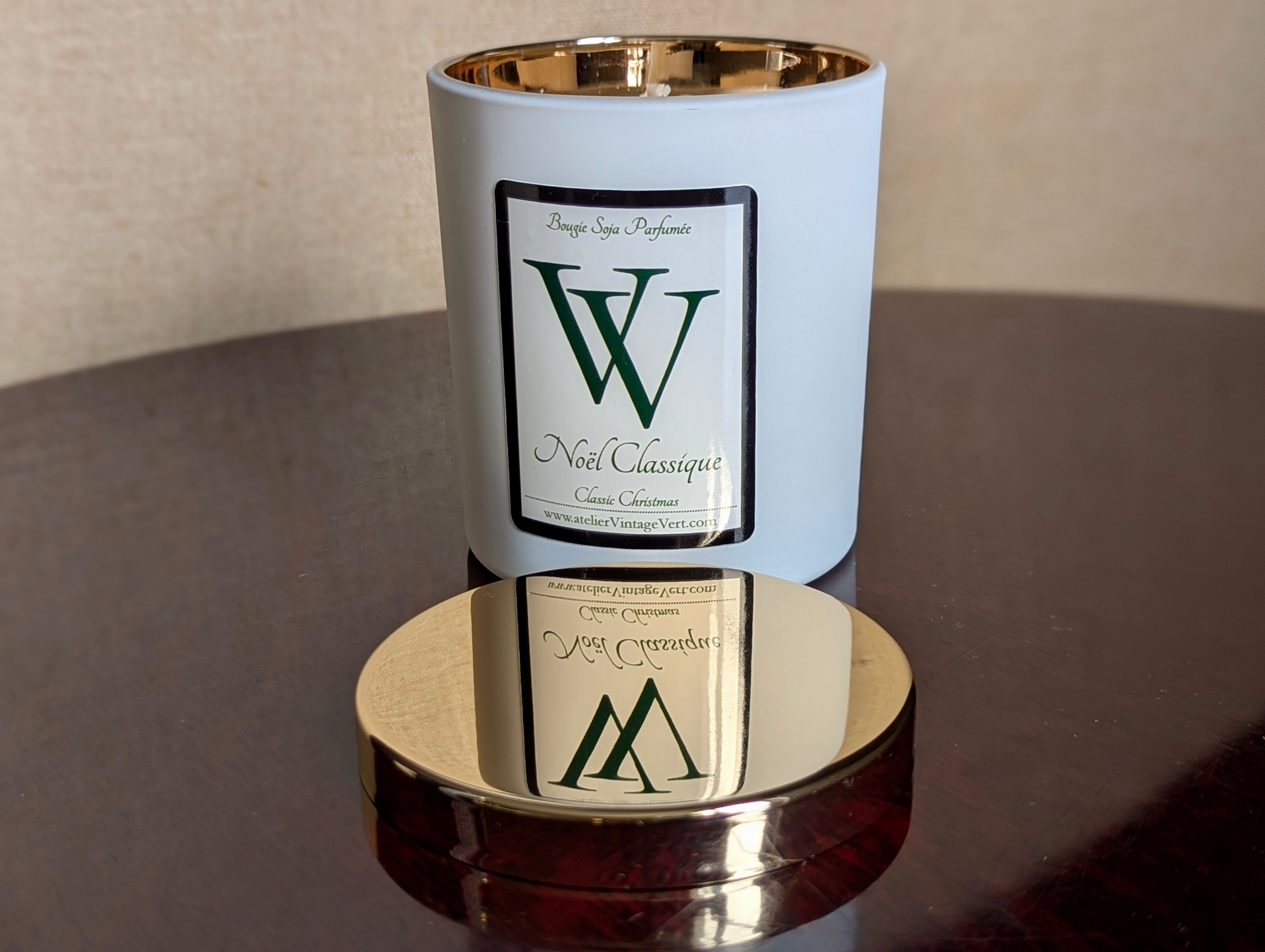 Bougie de soja de Noël classique