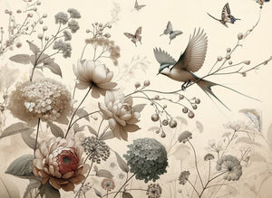Carta di decoupage pallida blossom di menta