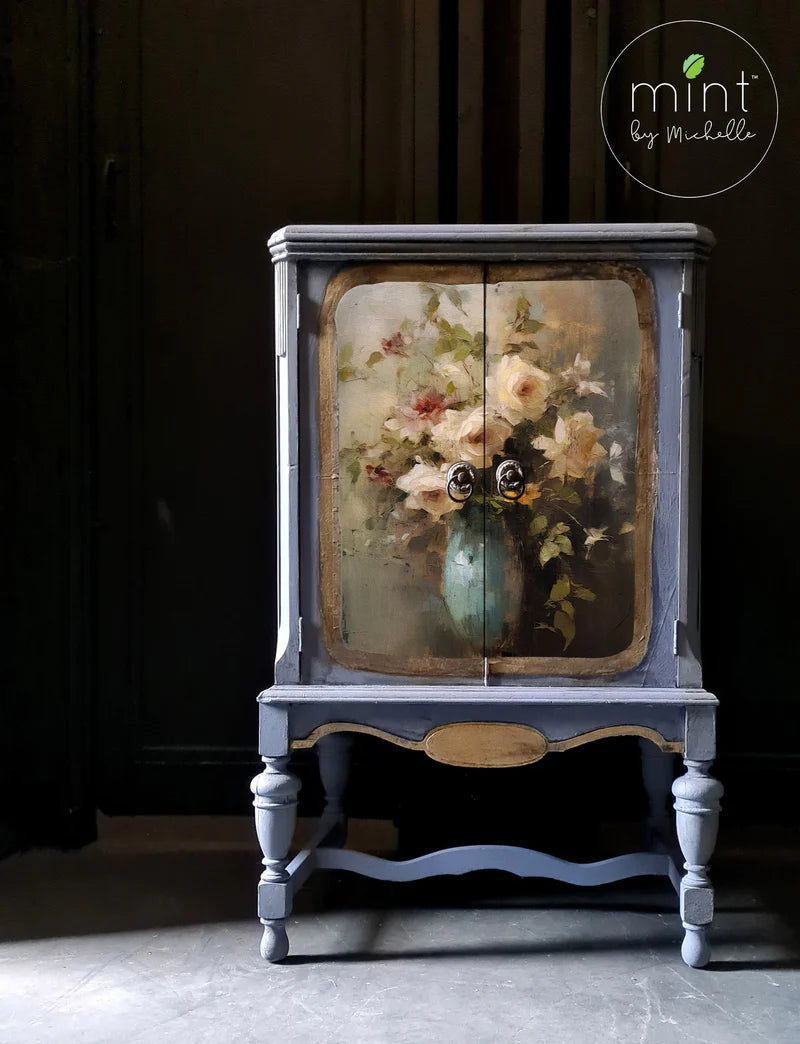 Document de découpage romantique de roses par menthe