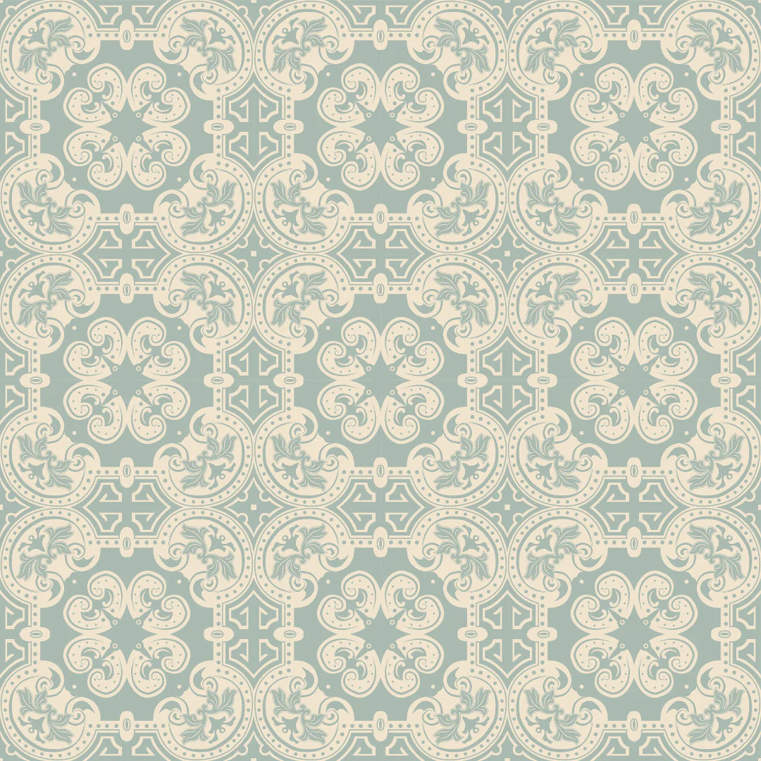 Tile marocaine - Papier de tissu à la menthe - Mint par Michelle
