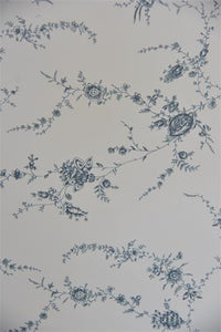Tapeten- / Tapetenpapier - Blomster RANKE - Ozeanblau
