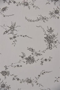 Tapeten- / Tapetenpapier - Blumen - Französisch grau