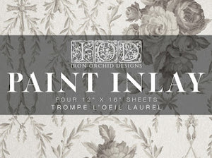 Trompe L'Oeil Laurel Paint Inlay di Iron Orchid Designs iod