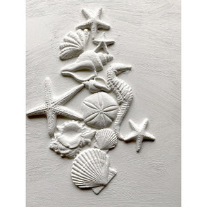 Molde de concha de mar por diseños de orquídeas de hierro