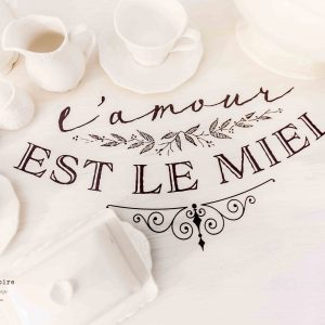 Transferência de decoração - L'Amour est Le Miel, Redesenhar com Prima