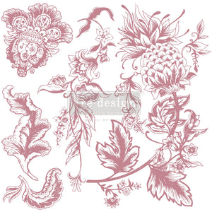 Éléments floraux rustiques Tampon décoratif par refonte