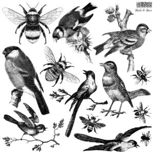 Birds and Bees Stamp by Iron Orchides Designs