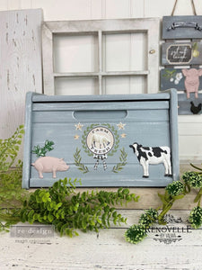 Molde de decoração de animais de fazenda por redesenho com prima
