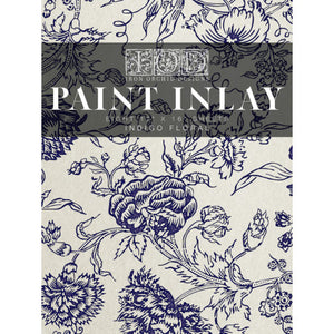 Indigo Floral Paint Inlay by Iron Orchid Designs IOD