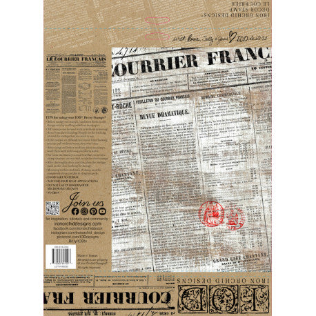 Le Courrier Stamp por diseños de orquídeas de hierro